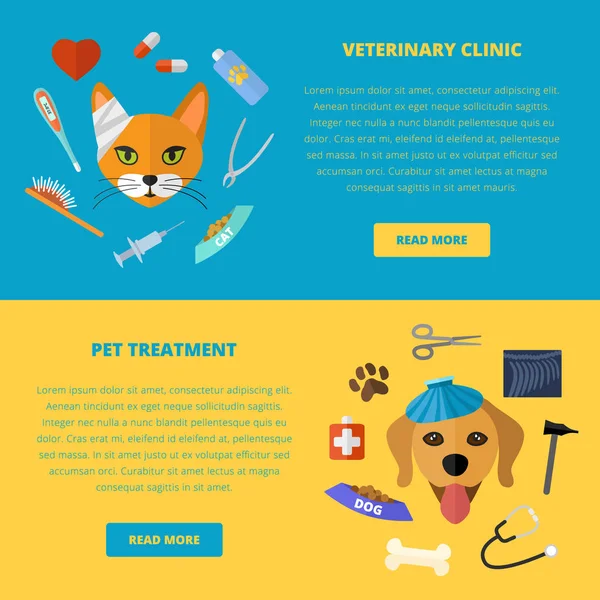 Veterinary icons set. — Stock Vector