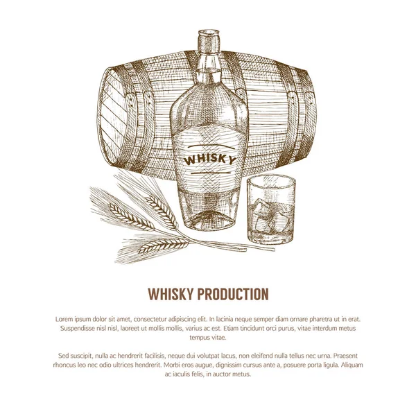 Plantilla de whisky . — Vector de stock