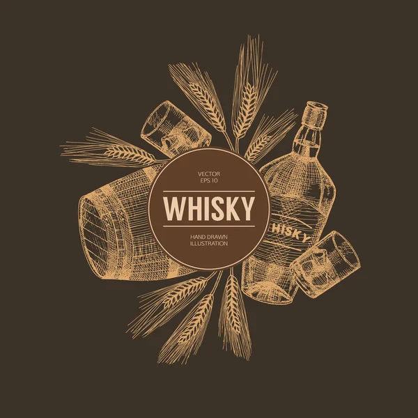 Plantilla de whisky . — Vector de stock