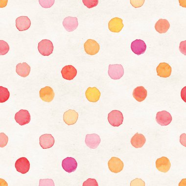 Sulu Boya desen renk noktalı