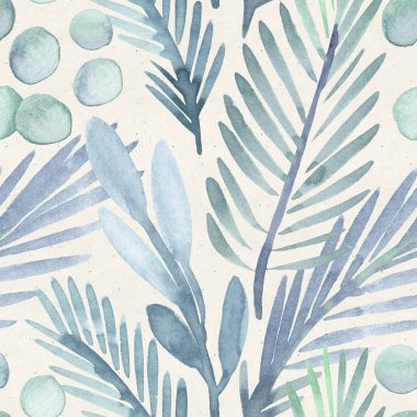 Yeşil yapraklı desen