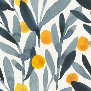 Suluboya çiçek deseni