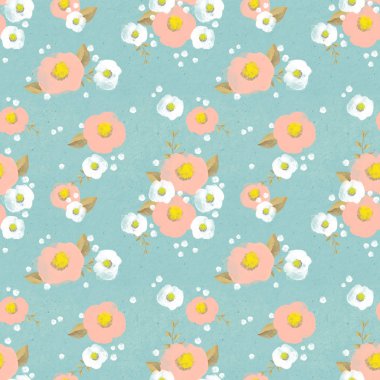 desen renkli çiçekler