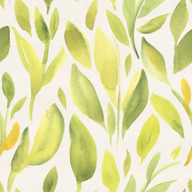 Yeşil yapraklı desen