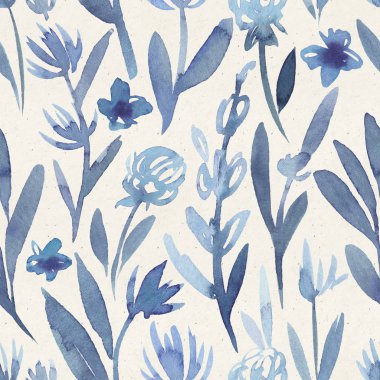 Suluboya çiçek deseni