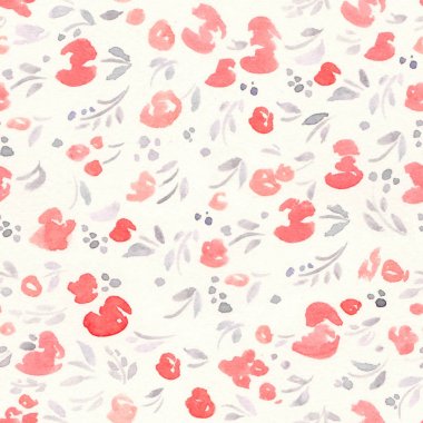 suluboya çiçek desenle