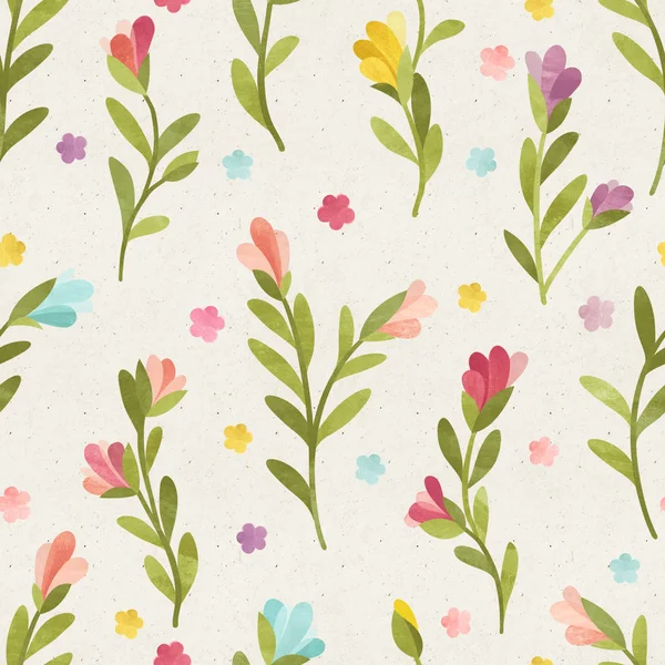 Pattern with colorful flowers — Stock Photo, Image