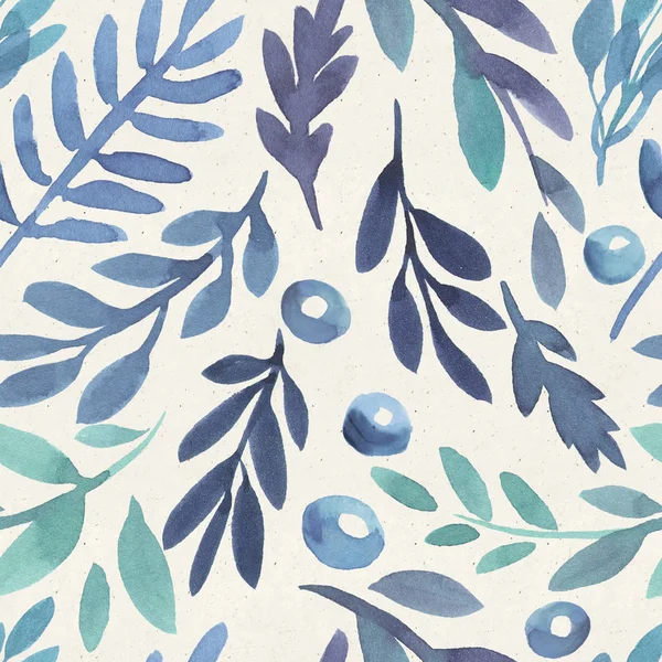 blue leaves on paper texture.