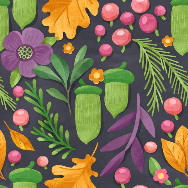 Autumn floral pattern — Stock Photo, Image