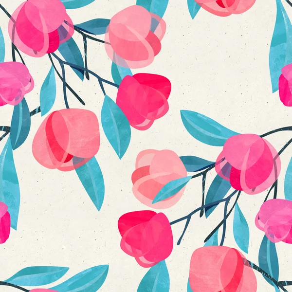 Seamless watercolor floral pattern — Stock Photo, Image