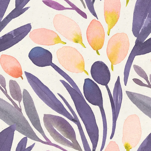 Seamless watercolor floral pattern — Stock Photo, Image