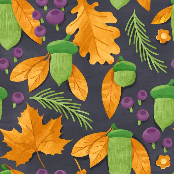 Autumn floral pattern — Stock Photo, Image