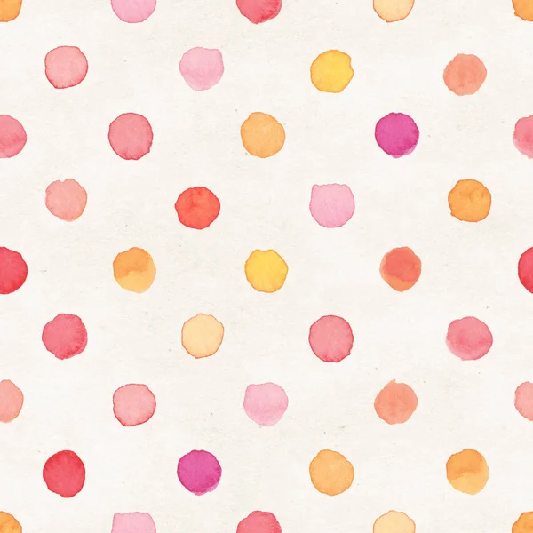 Akwarela wzór z kolor dots — Zdjęcie stockowe