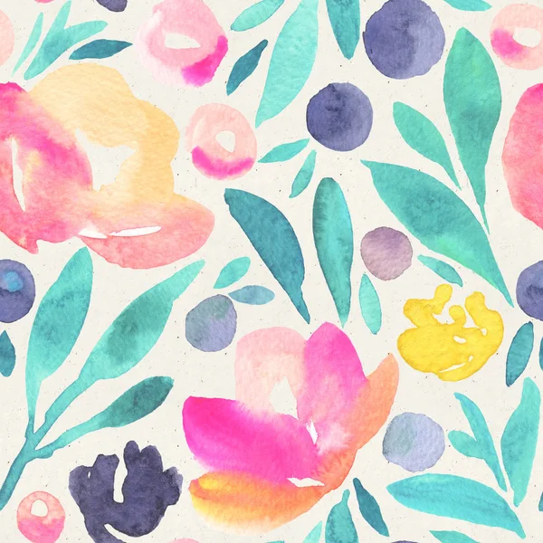 Seamless watercolor floral pattern — Stock Photo, Image