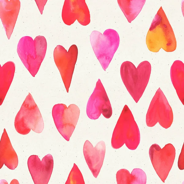 Aquarel roze en rood hart — Stockfoto