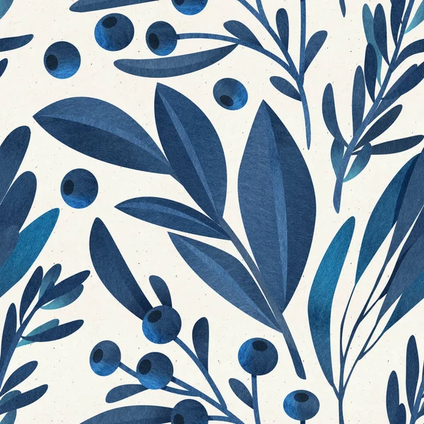 Muster mit blauen Blüten — Stockfoto