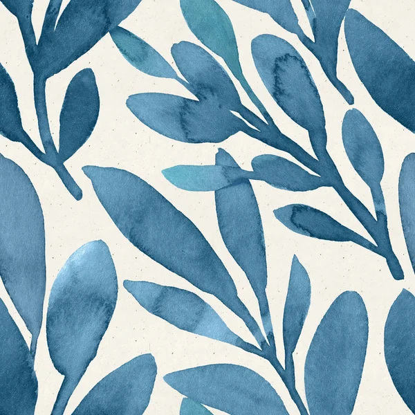blue leaves on paper texture.
