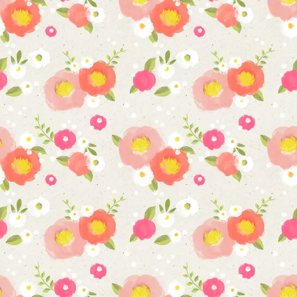 Pattern with colorful flowers — Stock Photo, Image