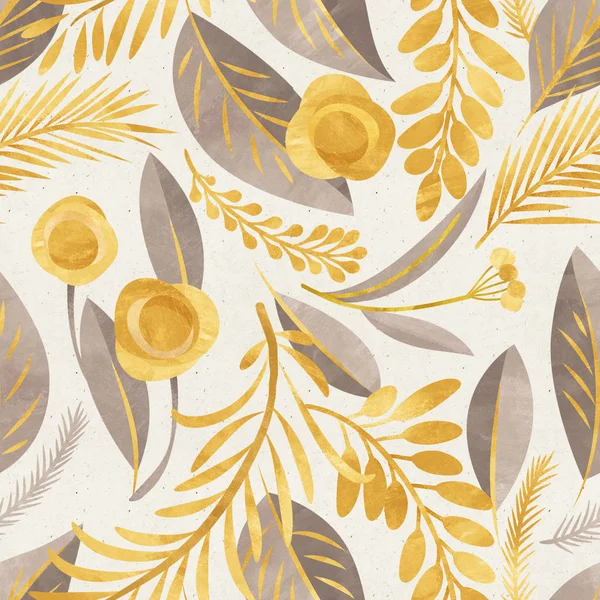 Pattern with fall flowers — Stock Photo, Image