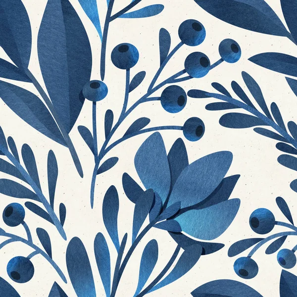 Pattern with blue flowers — Stock Photo, Image