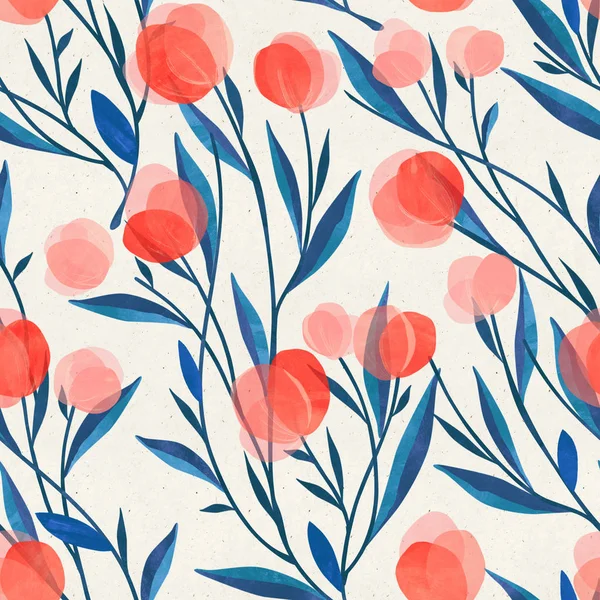 Seamless watercolor floral pattern — Stock Photo, Image