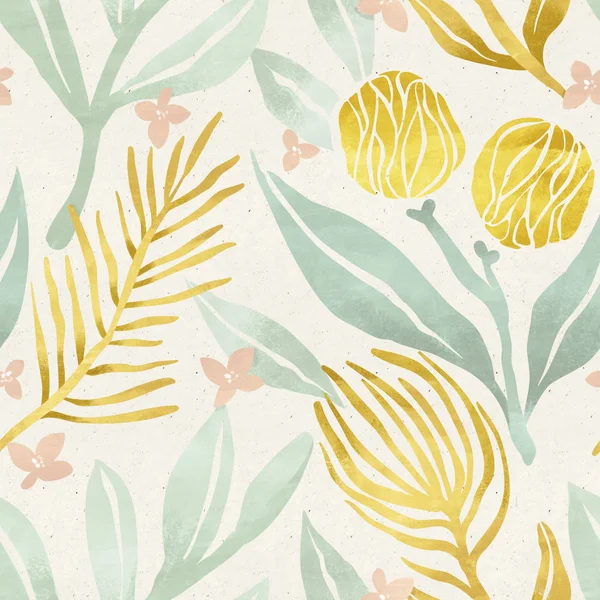 pattern with flowers and leaves