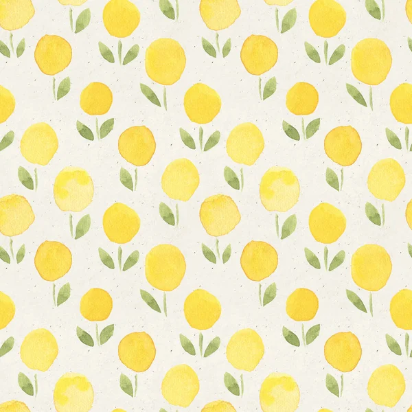 Pattern with yellow dandelions — Stock Photo, Image