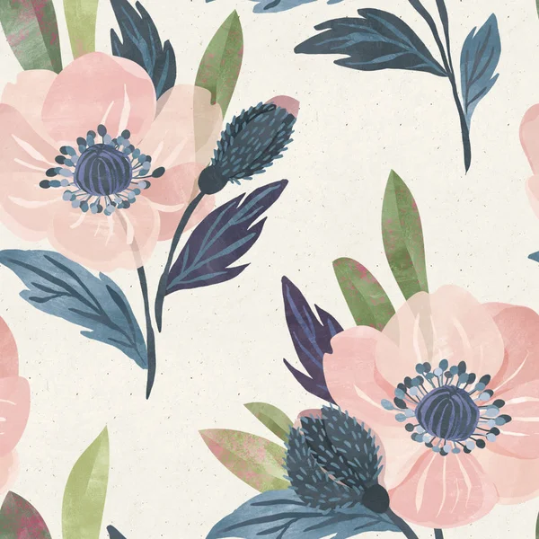 Pattern with color flowers — Stock Photo, Image