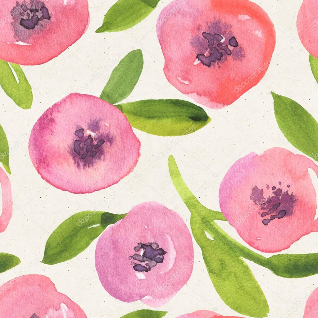 pattern with pink flowers