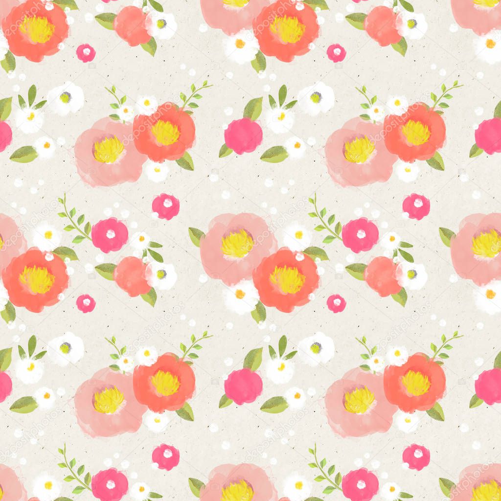 pattern with colorful flowers