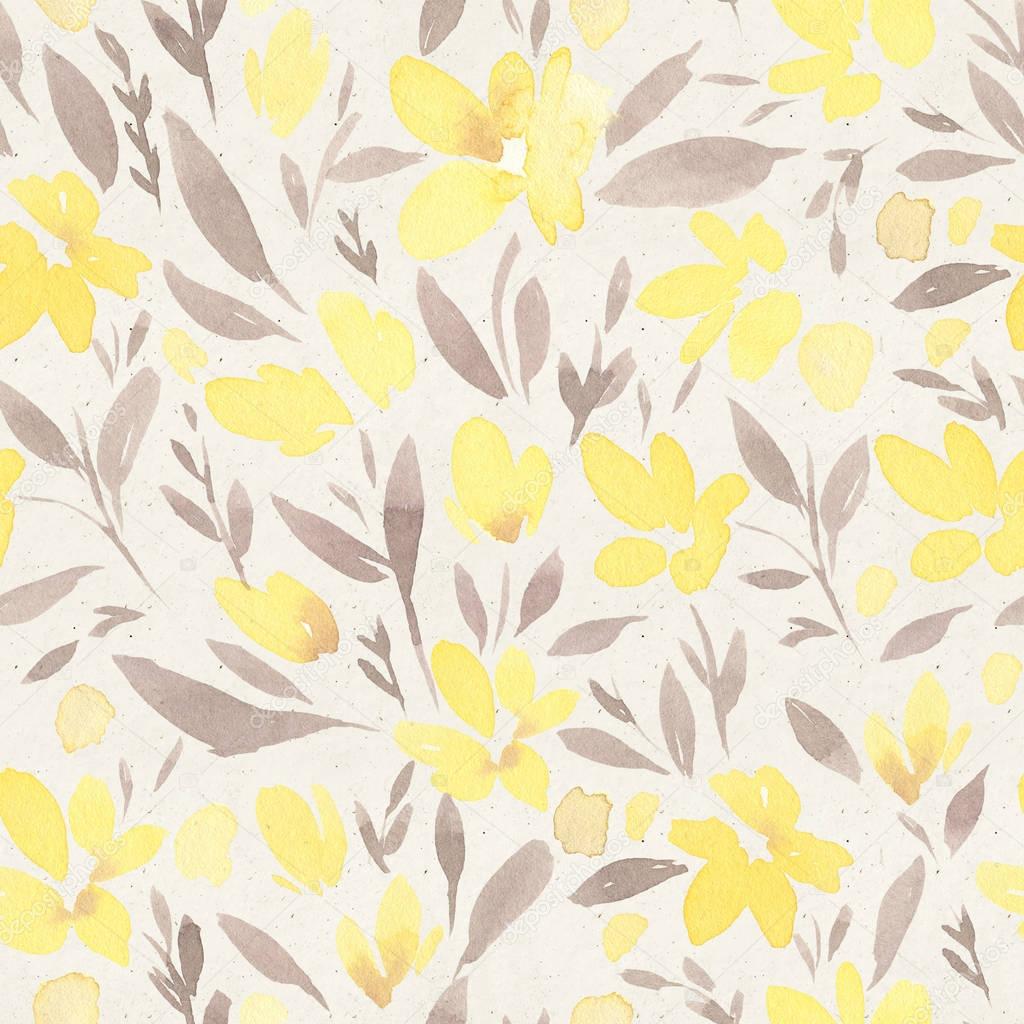 pattern with yellow flowers