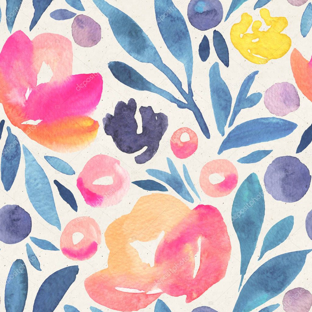 Seamless watercolor floral pattern — Stock Photo © Irtsya 148459211