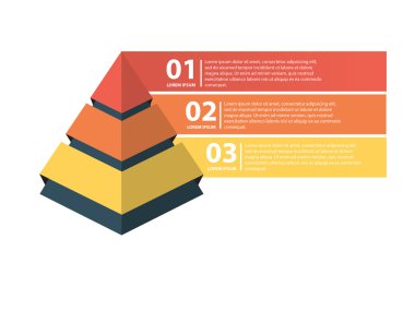 Pazarlama piramit - vektör Infographic