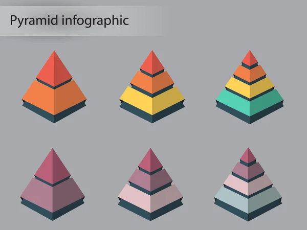 Pazarlama piramit - vektör Infographic