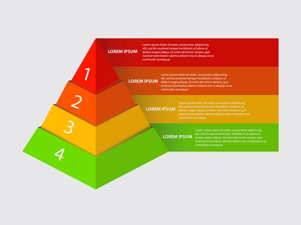 Marketingové pyramidy - vektorový Infographic — Stock fotografie