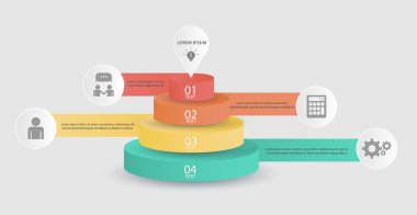 iş infographics illüstrasyon vektör.