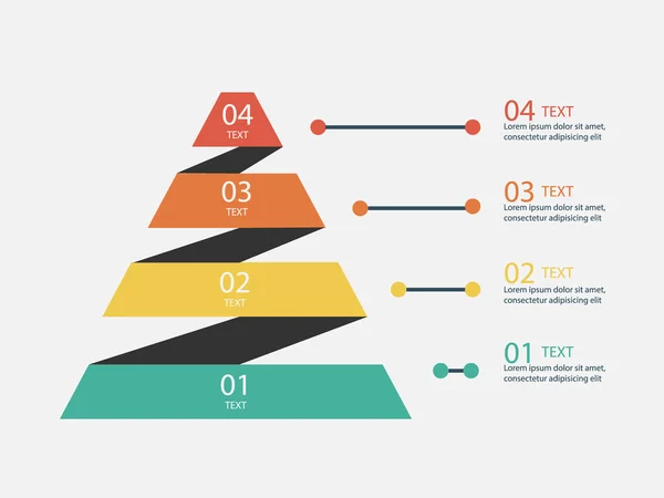 Pazarlama piramit - vektör Infographic