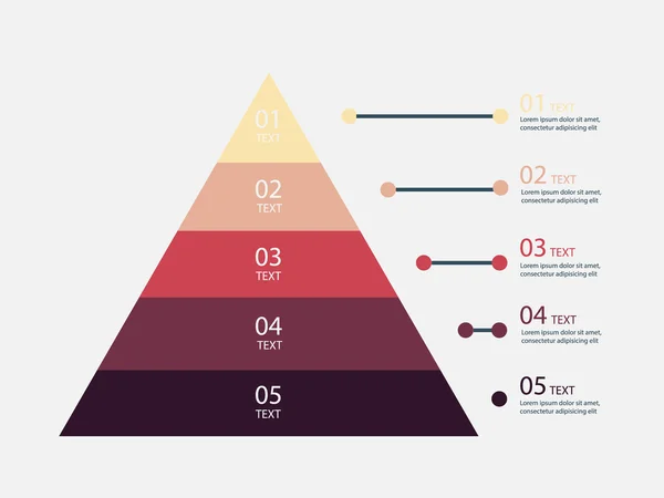 Pirâmide de marketing - Infográfico vetorial —  Vetores de Stock