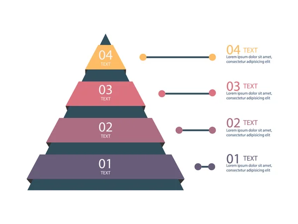 Marketing-Pyramide - Vektorinfografik — Stockvektor