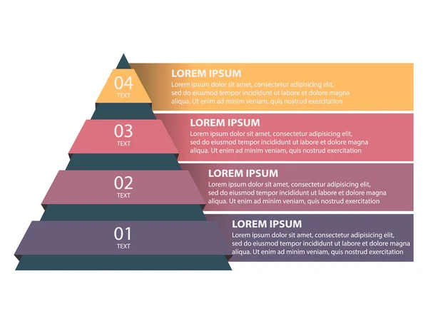Pazarlama piramit - vektör Infographic