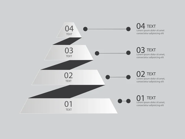 Pazarlama piramit - vektör Infographic