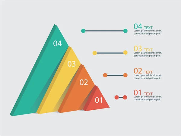 Маркетинговая пирамида - векторная инфографика — стоковый вектор