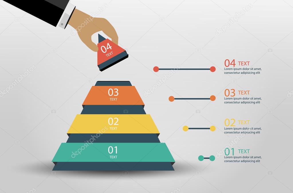 Marketing Pyramid - Vector Infographic