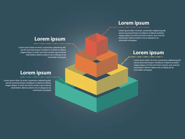 Marketing piramide - Vector Infographic — Stockvector