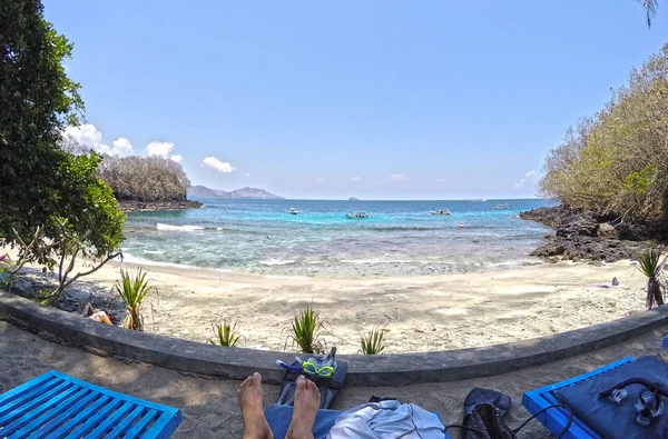 Bali Indonezja ukryte Blue Lagoon Beach 2 — Zdjęcie stockowe