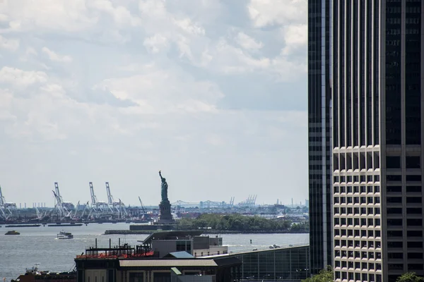 Freiheitsstatue New York Skyline Denkmal — Stockfoto