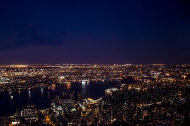 New York City ABD Skyline gece Big Apple 2