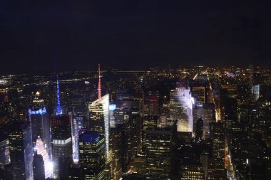 New York City ABD Skyline gece Big Apple 4