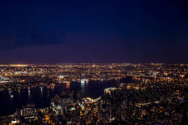 New York City USA Skyline the Big Apple illumination by night 2