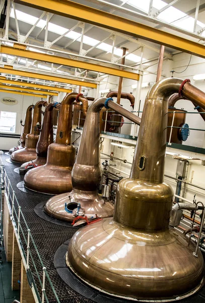 Reino Unido, Escócia 17.05.2016 Glen Grant Speyside Single Malt Scotch Whisky Distillery production 2 — Fotografia de Stock
